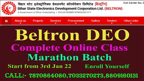 Beltron DEO Typing Preparation