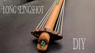 The "ENCLOSURE" Long Slingshot Crossbow | Wooden DIY