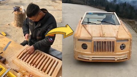 how to make a wooden car at home easy