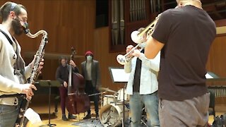 Students collaborate with Jazz professional Michael Mwenso at University at Buffalo