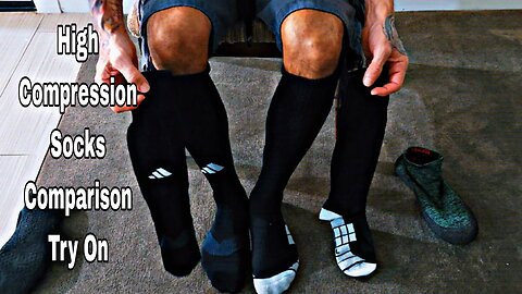 Athletic Compression Socks Comparison Try On