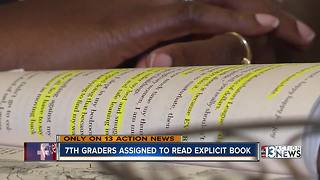 7th graders assigned to read explicit book