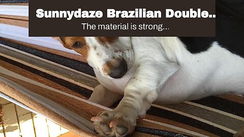 Sunnydaze Brazilian Double Hammock, 2 Person Portable Bed - for Outdoor Patio, Yard, and Porch...