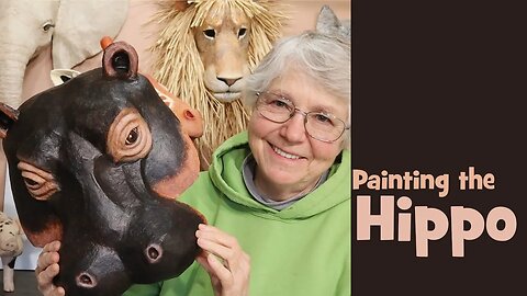 Painting The Hippo Wall Sculpture