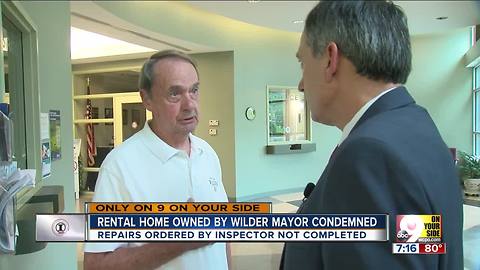 Rental home owned by Wilder mayor condemned