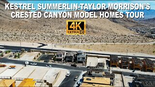 Kestrel Summerlin Taylor Morrision Crested Canyon Model Homes Tour Walk Through 4K