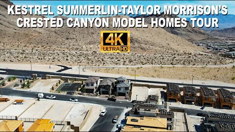 Kestrel Summerlin Taylor Morrision Crested Canyon Model Homes Tour Walk Through 4K