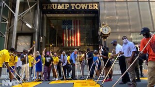 New York City Paints 'Black Lives Matter' Mural Outside Trump Tower