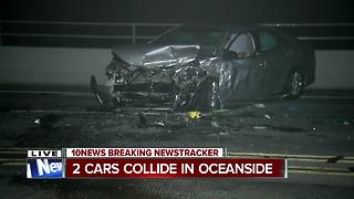 Two cars collide in Oceanside