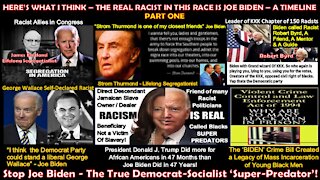 THIS IS WHAT I THINK – THE REAL RACIST IN THIS RACE IS JOE BIDEN – A TIMELINE - PART ONE