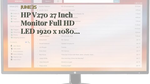 HP V270 27 Inch Monitor Full HD LED 1920 x 1080 IPS, Anti Glare HDMI, DVI-D, VGA - black