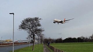 Air India AI177 Boeing 787-9 Dreamliner landing at LHR London Heathrow Airport UK. Plane Spotting