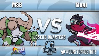 SNT | MSB (Kragg) vs. Mugi (Clairen) - Rivals of Aether Top 8 - Frostbite 2018