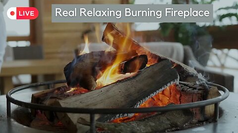 10 Hours of Real Relaxing Fireplace Sounds 🔥Burning Fireplace & Crackling Fire Sounds