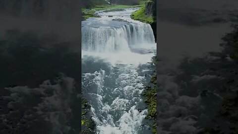 Axlafoss #iceland #waterfall #drone