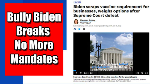 BREAKING Surrogate President Bully Biden Ends Employer Mandates