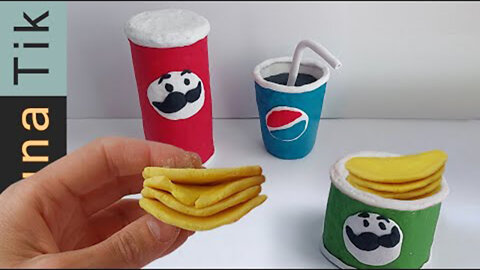PLAY-DOH Pringle chips for lunch! 粘土, пластилин, 橡皮泥,#visual ASMR no talk visualASMR