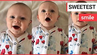Adorable Deaf Baby Smiles When Hearing Aid Is Switched On