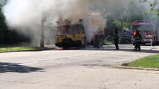 City vehicle fully engulfed in flames near 27th & Cleveland