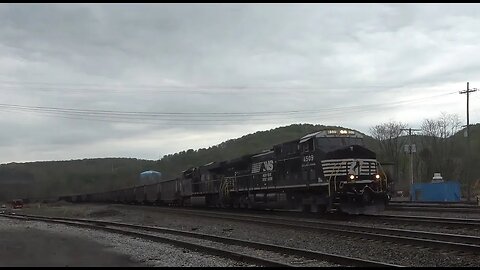 Empty coal returning to the tipple.