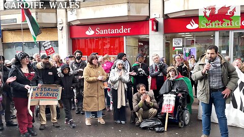 Pro-Palestinian Protesters Cardiff City