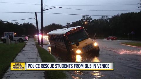 3 special needs students, 2 adults rescued from flooded school bus in Venice