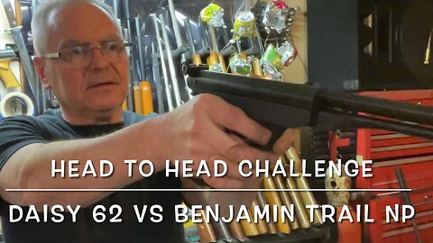 Head to head challenge Benjamin trail NP vs Daisy model 62 nitro piston vs spring piston air pistols