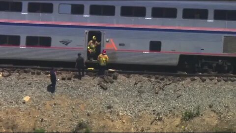 An Amtrak train partially derailed late Wednesday morning...