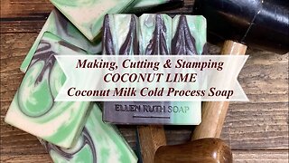 Making COCONUT LIME VERBENA (type) Coconut Milk CP Soap - In The Pot Swirl | Ellen Ruth Soap