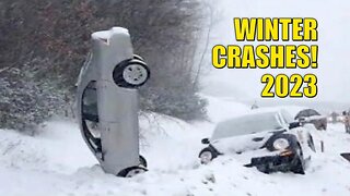 Top EPIC SNOW CAR CRASH FAILS Compilation 2023 LOL Laugh Idiots in cars