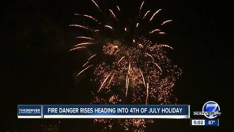 Fire danger rises across Front Range heading into Fourth of July holiday