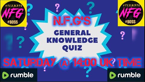 N.F.G'S Live general knowledge quiz