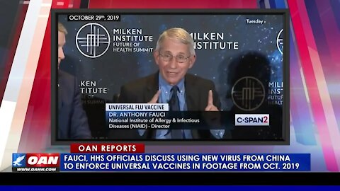 Fauci And HHS Officials Discuss Using New China Virus To Enforce Global Vaccination In OCTOBER 2019