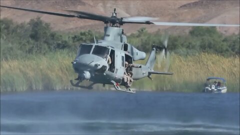 Force Recon Marines Conduct Helocast Training