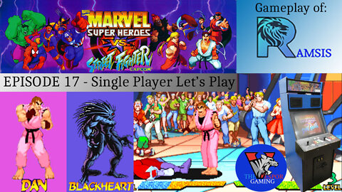Solo Arcade Let's Play | Marvel Super Heroes vs Street Fighter | Dan Blackheart | Full Playthrough