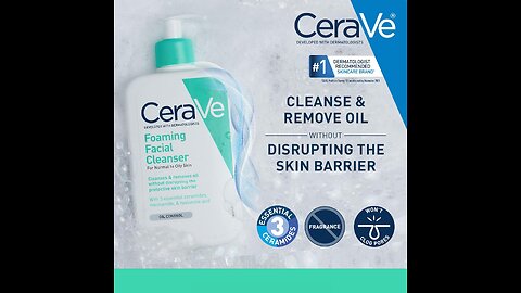 CeraVe Foaming Facial Cleanser | Daily Face Wash for Oily Skin