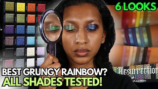 🌈 BEST Grungy Rainbow Makeup? NEW Wicked Widow Beauty Resurrection Full Review + 6 Looks & Swatches