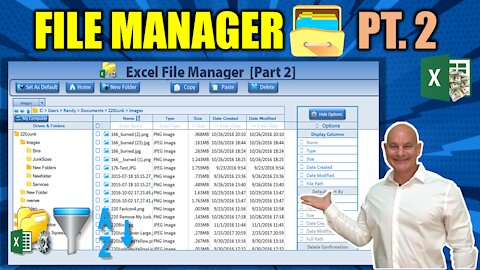 How To Create this Excel File Manager, with Filtering, Sorting and Adding Folders [Part 2]