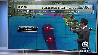 Michael becomes hurricane, eyes Florida Panhandle
