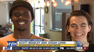 Scott Bradley and Josiah Lewis are the February 2019 winners of the Chick-fil-A Everyday Heroes award