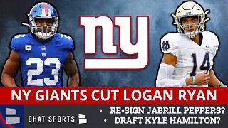 Logan Ryan CUT! | Giants Rumors: Re-sign Jabrill Peppers In NFL Free Agency? + Draft Kyle Hamilton?
