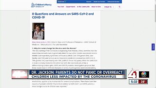 Dr. Jackson: Parents do not panic or overreact