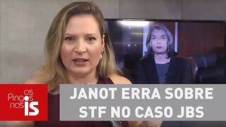 Joice Hasselmann: Janot erra sobre STF no caso JBS