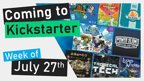 📅 Kickstarter Boardgames Week of July 27th | Tutankhamun, Shaka Shredders, Vinyl, Lizard Wizard