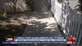 Appeals court allows Amberton wall to stay up