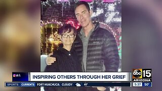 Woman inspiring others through grief