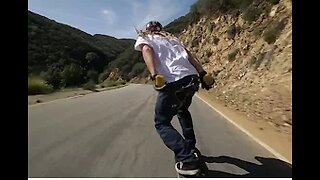 Mountain Road Downhill SKATEBOARDER