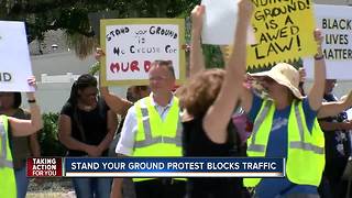 Stand your ground protest blocks traffic