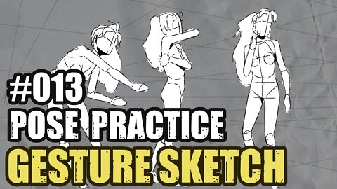 HOW TO SKETCH POSES. PRACTICE FOR ANIMATION - 013 #sketching #figuredrawing #poses