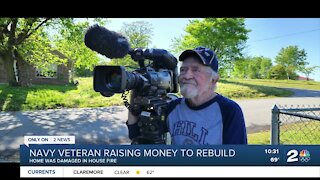 Navy veteran impacted by house fire raising money to rebuild